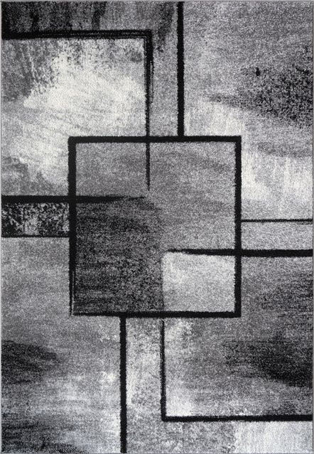 Moderner Teppich Monde in Grau mit abstraktem Design, B/T: 160 x 230 cm - Bild 1