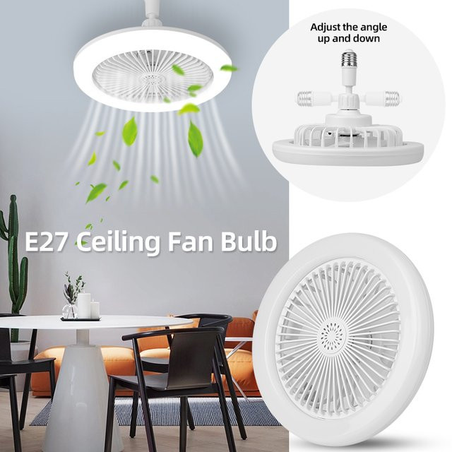 CANMEIJIA LED Deckenventilator mit Fernbedienung in Weiß, moderner runder Deckenleuchte für Schlafzimmer und Wohnzimmer - Bild 1