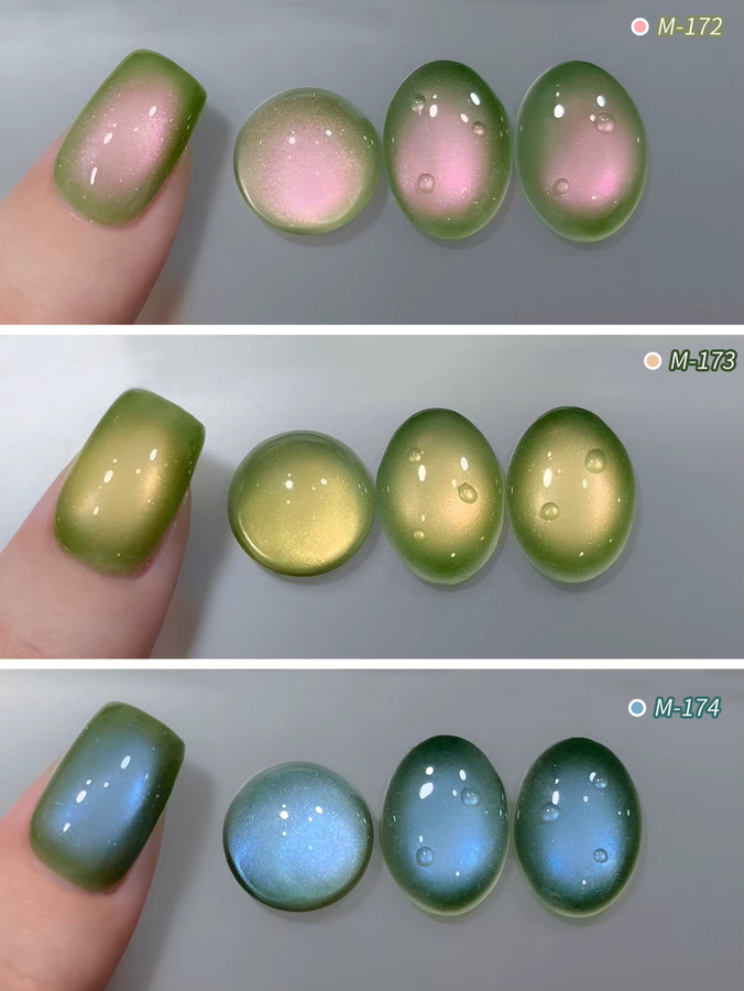 XEIJAYI Guava Katzenauge Magnetischer Gel-Nagellack, 3er-Set, 15 ml, glänzend - Bild 2