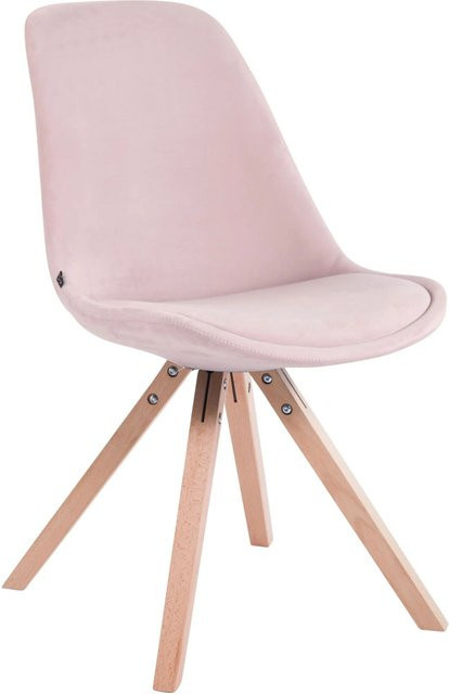 DELUKE Besucherstuhl SYDNEY in Pink mit Samtbezug, B/T/H: 48 x 56 x 84 cm - Bild 1