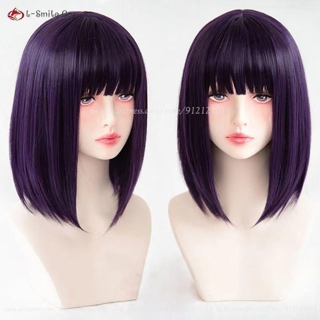 Anime Marin Kitagawa Kuroe Shizuku Cosplay Perücke, Dunkelviolett, Synthetisches Haar, Damen - Bild 1