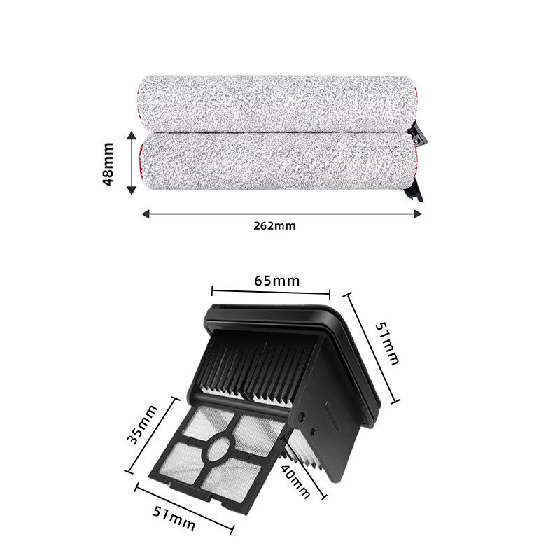 Dreame Ersatzteil-Set für Akku-Staubsauger mit Bürstenrolle, Filter, Staubbehälter, Griff und Wassertank kompatibel mit H14 Pro, H13, H12 Pro Ultra, H12, H11 Core, H20 und H30 - Bild 2
