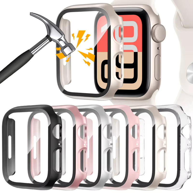 Displayschutzfolie für Apple Watch, Gehärtetes Glas, Schwarz - Bild 4
