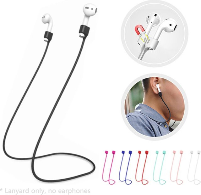 Magnetisches Silikon-Kopfhörer-Seil für Apple AirPods 3 Pro 1/2 in Weiß und Multicolour mit Anti-Verlust-Funktion und Kordelzug - Bild 1