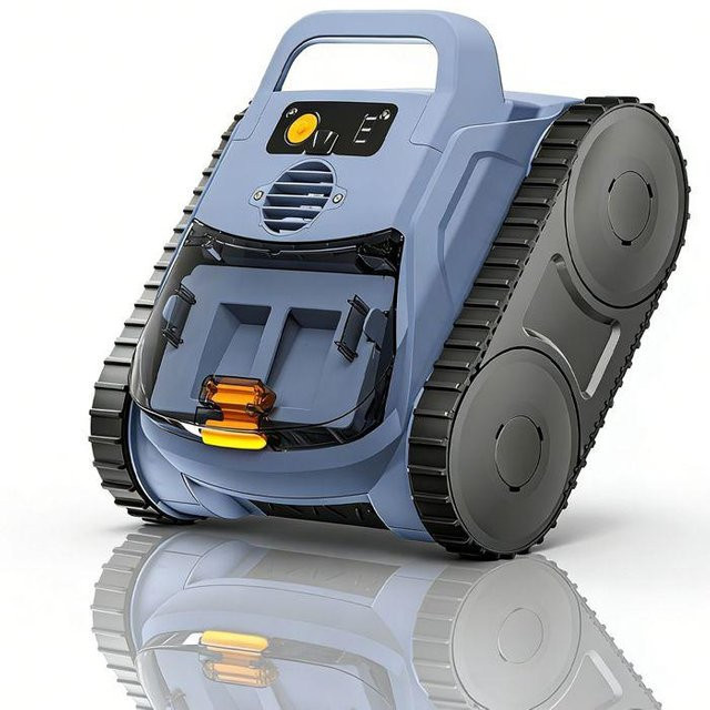 Kabelloser Poolroboter Blau mit 180 Min. Akkulaufzeit und 200 m² Reinigungsleistung für Boden, Wände und Wasserkante - Bild 1
