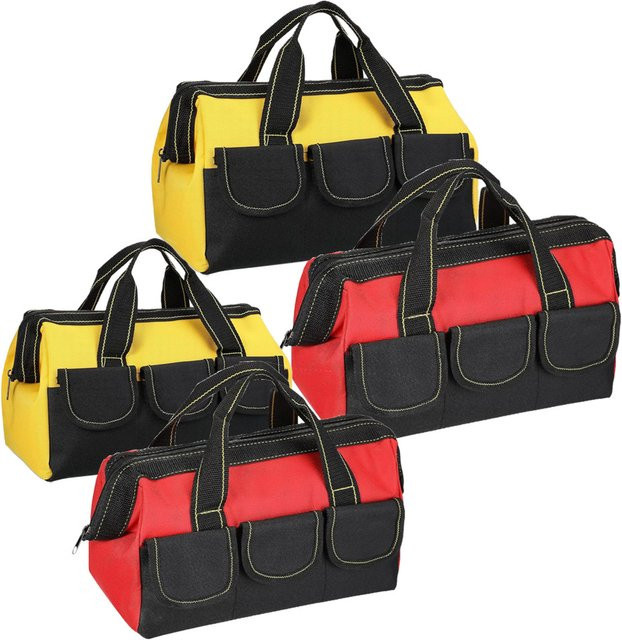 Robuste Werkzeugtasche von WOZOBUY in Rot mit wasserdichtem Hartboden für Elektriker, Zimmermann und Mechaniker - Bild 1