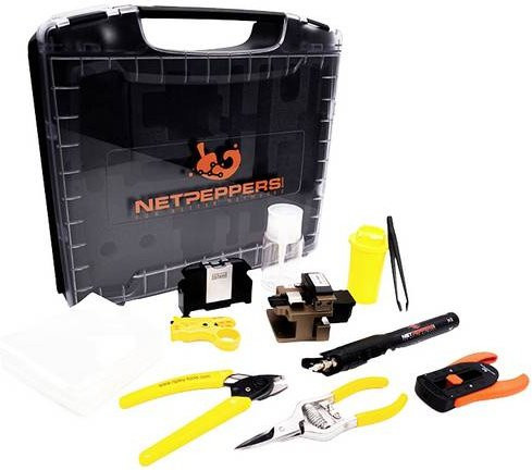 NetPeppers NP-FIBER-KIT213 LWL-Werkzeugkoffer in Schwarz - Bild 1