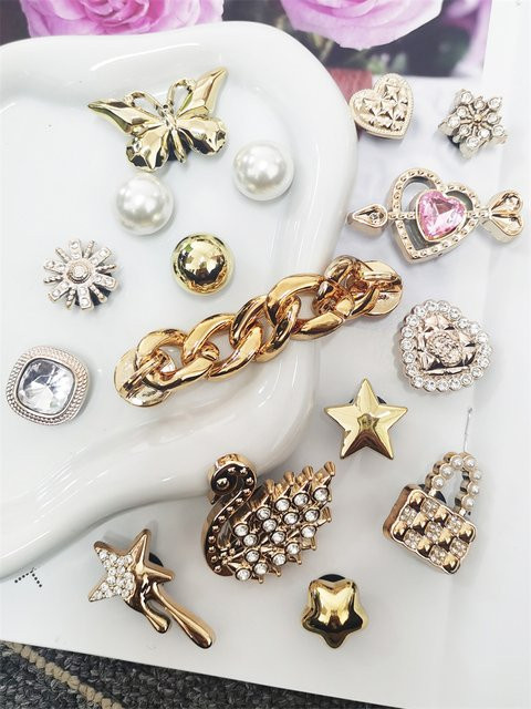 LIN KING Schuh-Charms-Set, goldfarben, Damen - Bild 1