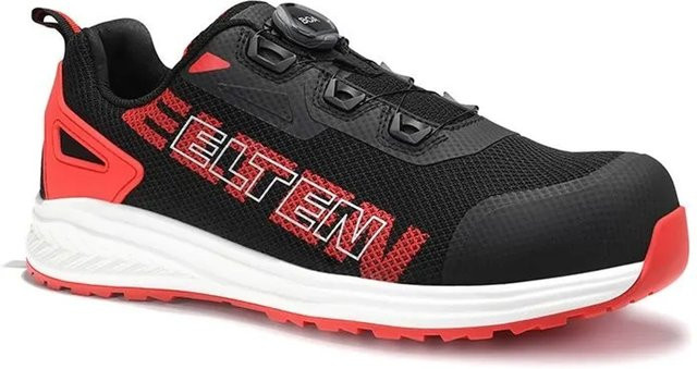 Elten Sicherheitshalbschuh BATIS BOA in Black Red, Low ESD S1P, Größe 44 - Bild 1