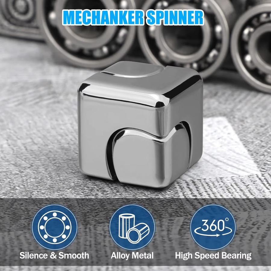 YuHaoHui Metall Cube Rotierender Fingertip Gyroskop Anti Stress Spielzeug - Bild 3