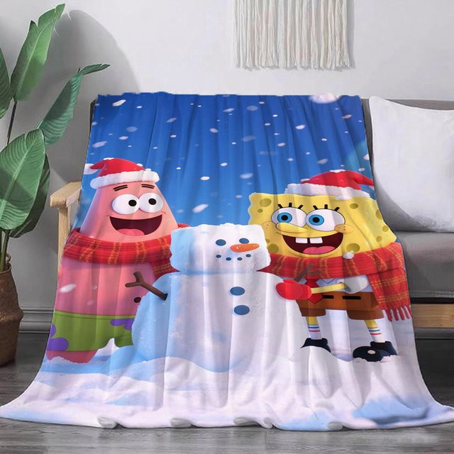 Potdemiel SpongeBob Anime Kuscheldecke, flauschige weiche Decke für Sommer und Winter, Mehrfarbig - Bild 1