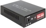 Delock Fiber Media Converter 10Base-T 100Base-FX 100Base-TX RJ-45 zu SC Multi-Mode 1310 nm Schwarz (86216) - Bild 1