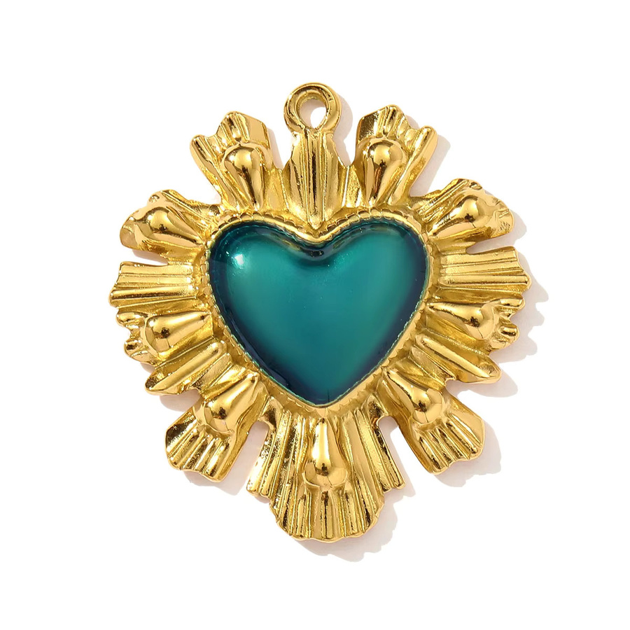 vnistar Anhänger und Ohrring Charme, Edelstahl, Gold, Damen - Bild 3