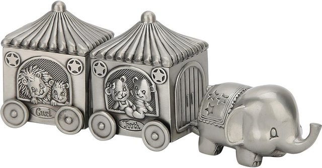 OutsideWorld Zahnsammelbox Metall, Elefant, Silber, Damen - Bild 1