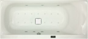 Hoesch Whirlpool Thasos 3745 & Laola II Whirl+Air in Weiß/Verchromt mit Air-Jets und Motor links - Bild 1