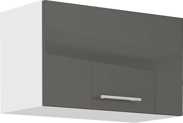 Küchen Hängeschrank Lara Breite: 60 cm in Grau Hochglanz und Weiss Matt - Bild 1