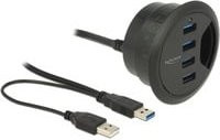 Delock 4-Port USB 3.2 Gen 1 Hub USB 3.0 Schwarz - Bild 2