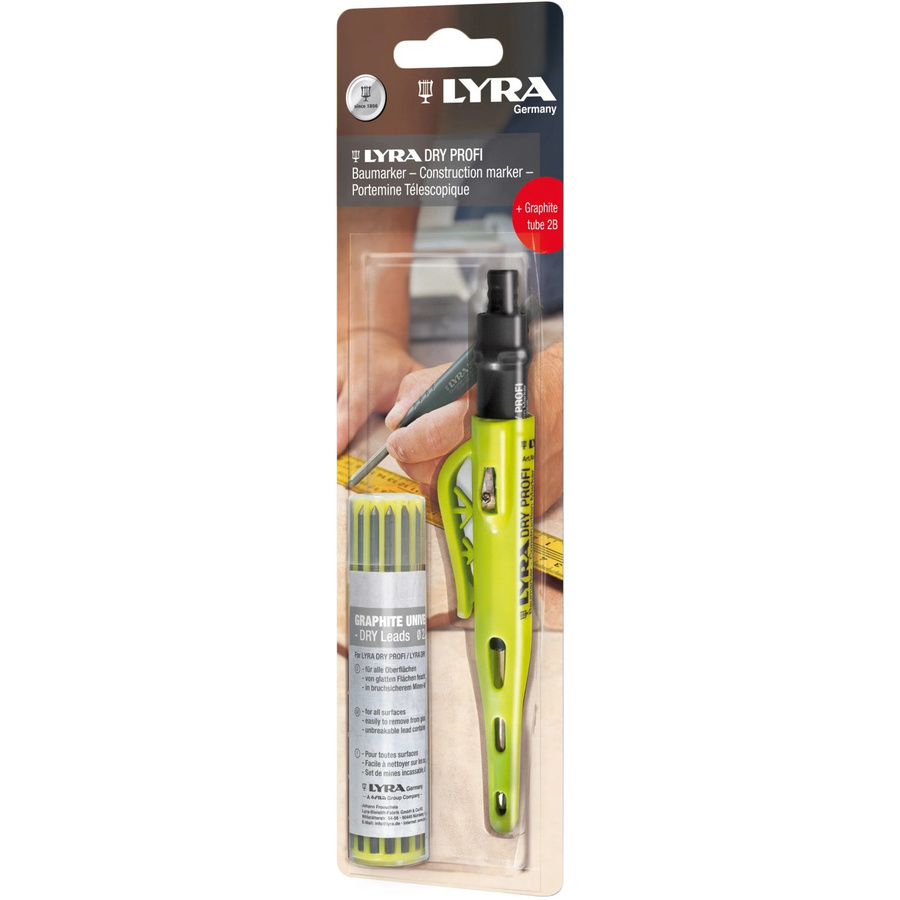 Baumarker Dry Profi Baumarker aus Edelstahl mit Graphit-Minenset in Graphit - Bild 2