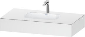 Duravit Qatego Einbauwaschtisch-Möbel-Set in Weiß mit einem Ausschnitt und Überlauf, B/T/H: 100 x 55 x 17 cm - Bild 1