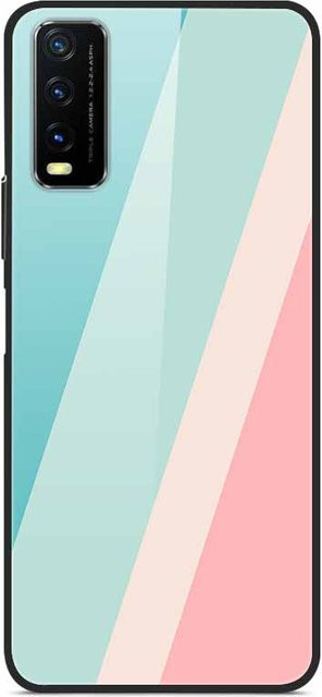 Harte Handyhülle mit gehärtetem Glas für Vivo V2027, V2029, Y20i, Y20s und Y20 in Lichtlila - Bild 1