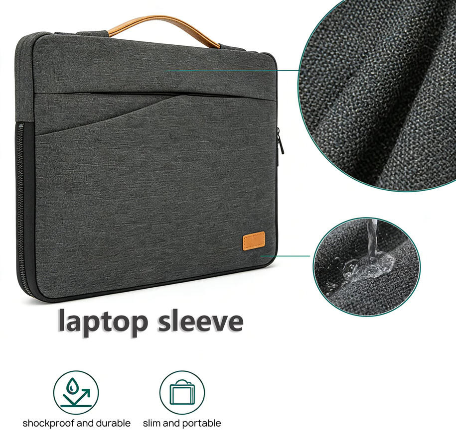 ValueWin Laptop-Hülle Slim Business Computertasche für MacBook Pro 13 14 15 16 Zoll in Grau - Bild 5