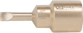 KS Tools BRONZEplus Bit-Stecknuss 1/2" Schlitz 4 mm aus Aluminium-Bronze in Gold - Bild 1