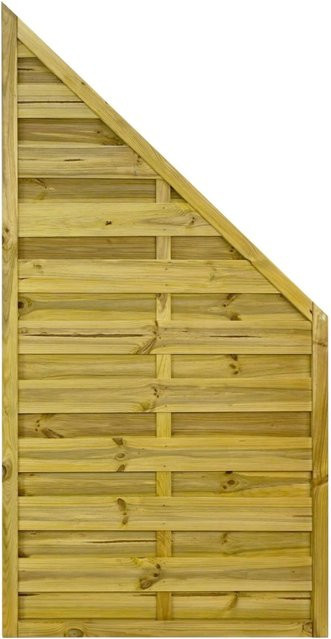 GartenLand Dichtzaun VARIO Abgeschrägt aus Kiefernholz in Grün, B/H: 90 x 180 cm, kesseldruckimprägniert - Bild 1