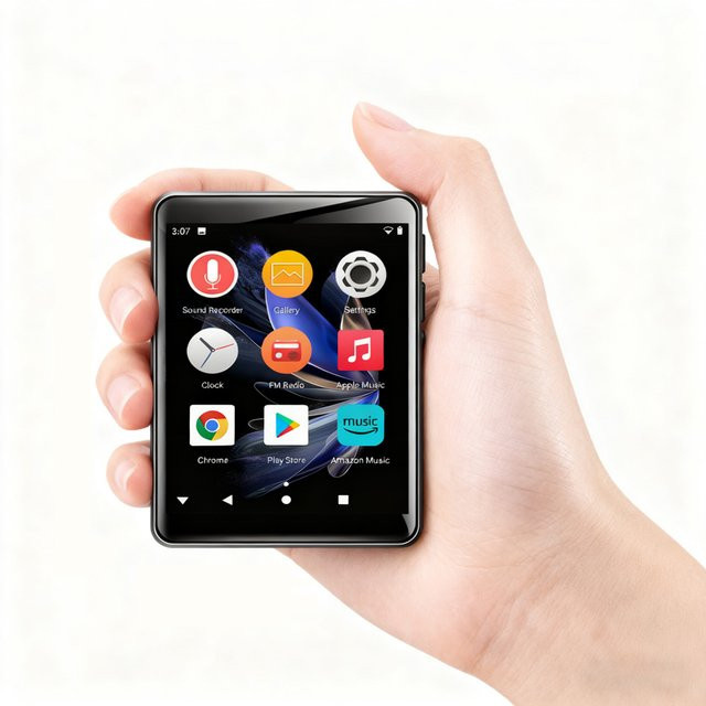 Famue PA03 Mini WiFi MP3-Player mit Android-System, Bluetooth 5.3 und Metallgehäuse in Schwarz - Bild 1