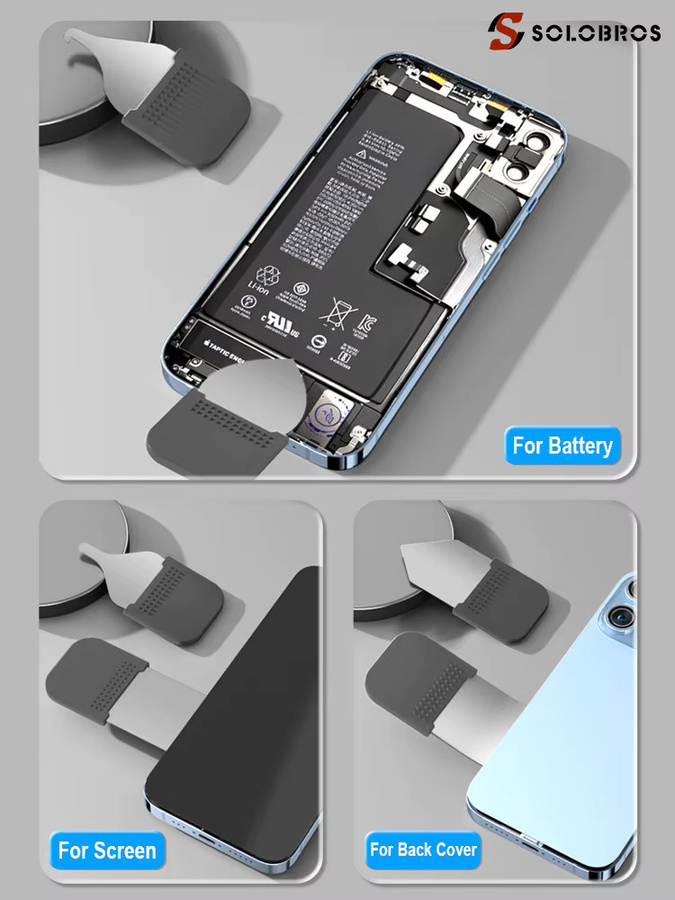 Solobros TE-203 12-in-1 Demontage-Set zur Reparatur von Handy-Akku, Bildschirm, Rückseite und Rückglas als präzises Öffnungswerkzeug - Bild 3