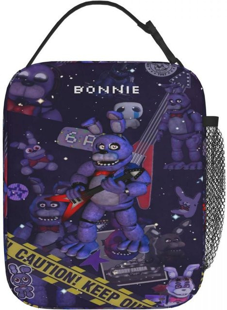 FNAF At Freddys Thermische Lunchtasche von Fancy Style Studio, Mehrfarbig, Wiederverwendbare Kühltasche für Picknick und Lebensmittel - Bild 1