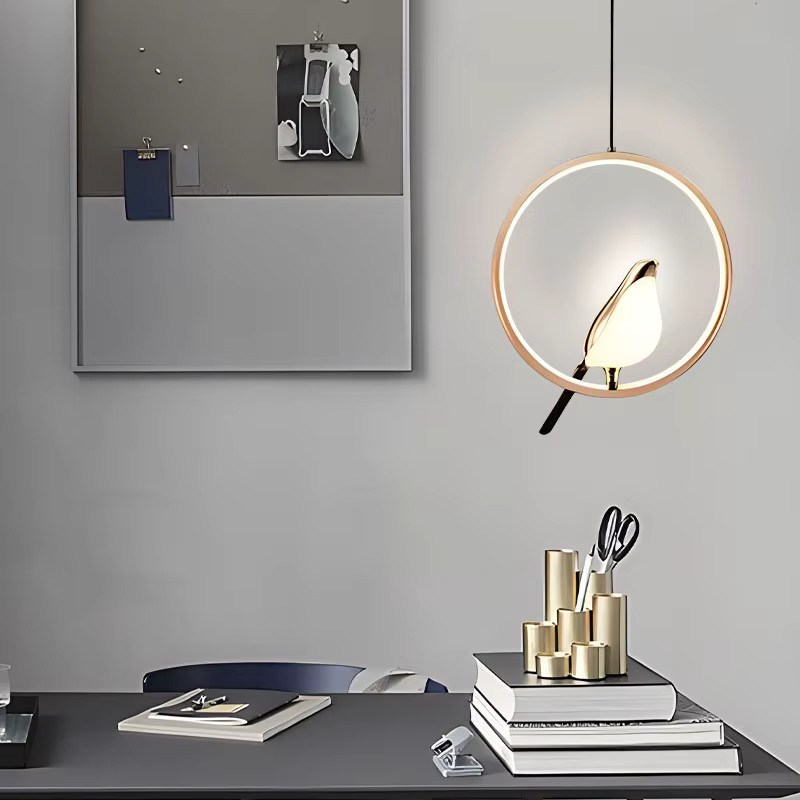 HAULVANG LED Kronleuchter mit Elster-Vogel Design als Hängelampe in Gold oder Silber - Bild 3