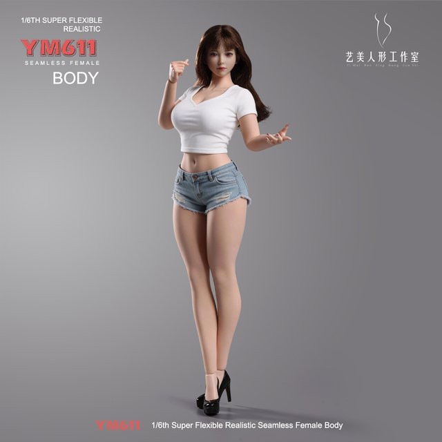 JIAOU DOLL YM611 weiblicher nahtloser Körper, Actionfigur-Körper, Maßstab 1:6, 12 Zoll, Soldatin - Bild 1