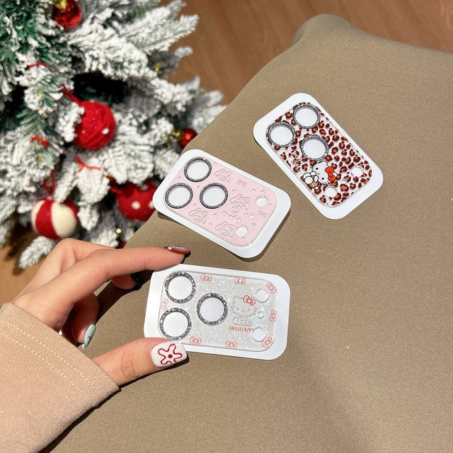 Sanrio Hello Kitty Kameraobjektiv-Schutzabdeckung für iPhone 17 Pro Max mit Bling-Design und kratzfestem HD-gehärtetem Glas - Bild 1
