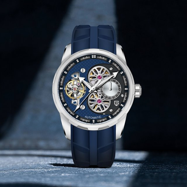 PAGANI DESIGN Armbanduhr, Automatik, Edelstahl, Saphirglas, Blau, Herren - Bild 1