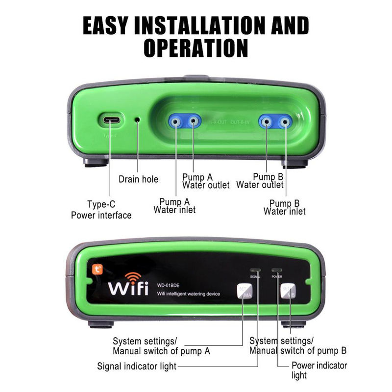 TOMTOP JMS Automatisches Bewässerungssystem für 20 Topfpflanzen mit Wi-Fi und App-Steuerung, DIY-Tropfbewässerungssystem für den Innenbereich, Grau - Bild 4