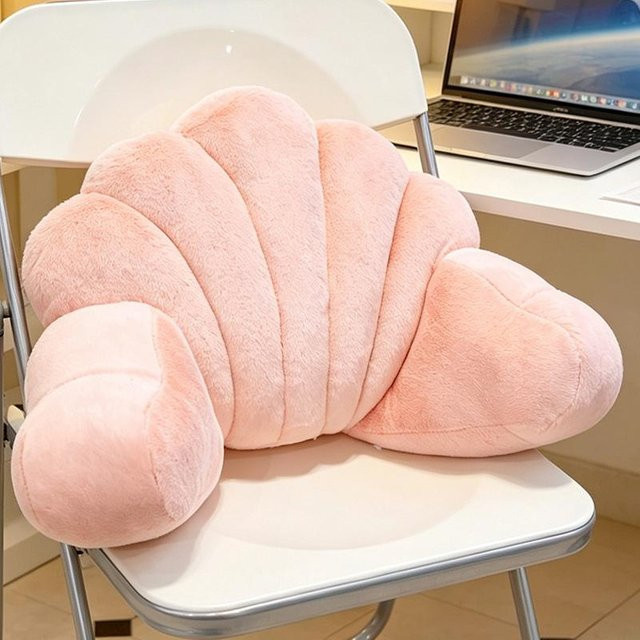 Yiran Health & Beauty Muschel Hüftkissen aus weichem Plüsch in Pink und Multicolour, Breite: 60 cm - Bild 1