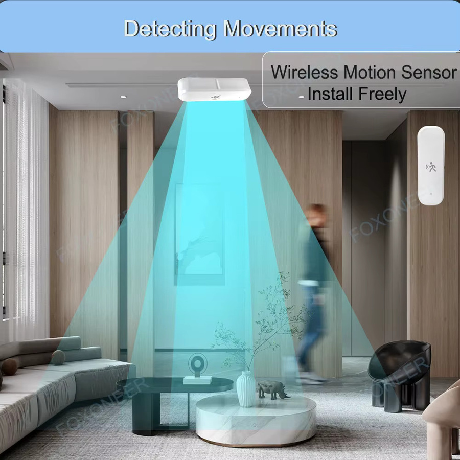 Tuya ZigBee 3.0 mmWave Radar Präsenzmelder mit Temperatur- und Feuchtigkeitssensor in Weiß für Home Assistant und Sicherheitssysteme - Bild 5