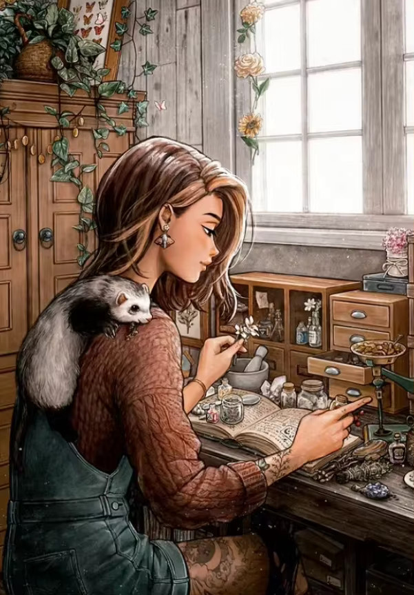 KAYOU Mädchen und Frettchen, Puzzle, 500 Teile - Bild 2