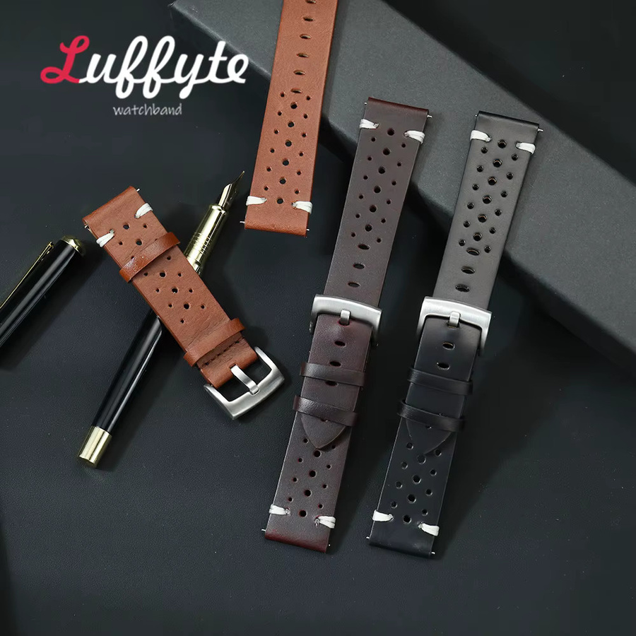 luffyte Uhrenarmband Rindsleder, 20 mm, 22 mm, Unisex - Bild 1