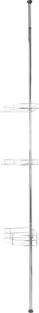 LIVARNO HOME Teleskop-Duscheckregal mit 3 Ablagekörben in Silber, Breite: 25,5 cm, Tiefe: 25,5 cm - Bild 1