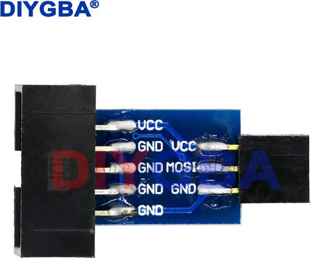 DNIGEF 10-Pin auf 6-Pin Adapter Board für STK500 AVRISP USBASP ISP Interface in Blau - Bild 1