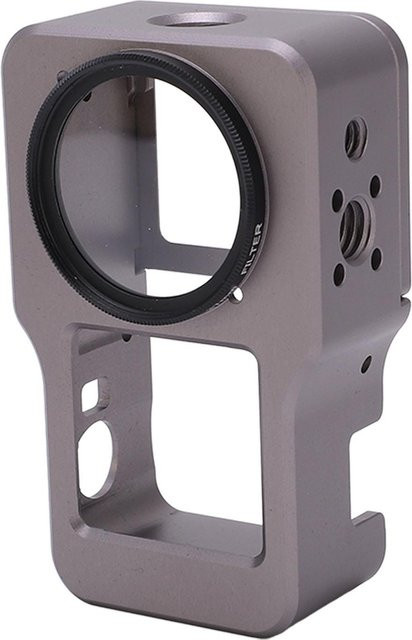 DJI Action 2 Rahmengehäuse Sturzsicherer Rahmenschutz mit 1/4 Zoll und 3/8 Zoll Gewinde in Grau - Bild 1