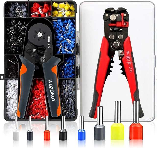 WOZOBUY Abisolierzange und Crimpzange HSC8 6-4/6-6 für elektrische Crimp-Rohrklemmen und Schaltkreise - Bild 1