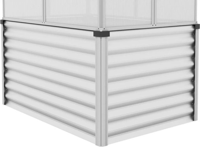Vitavia RGB Unterbau Gaia Jumbo Hochbeet aus Aluminium in Silber, B: 83 cm, T: 122 cm, H: 65 cm - Bild 1