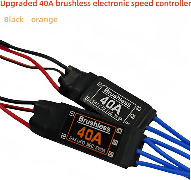 Xida 40A bürsenloser elektrischer Geschwindigkeitsregler, Schwarz - Bild 1