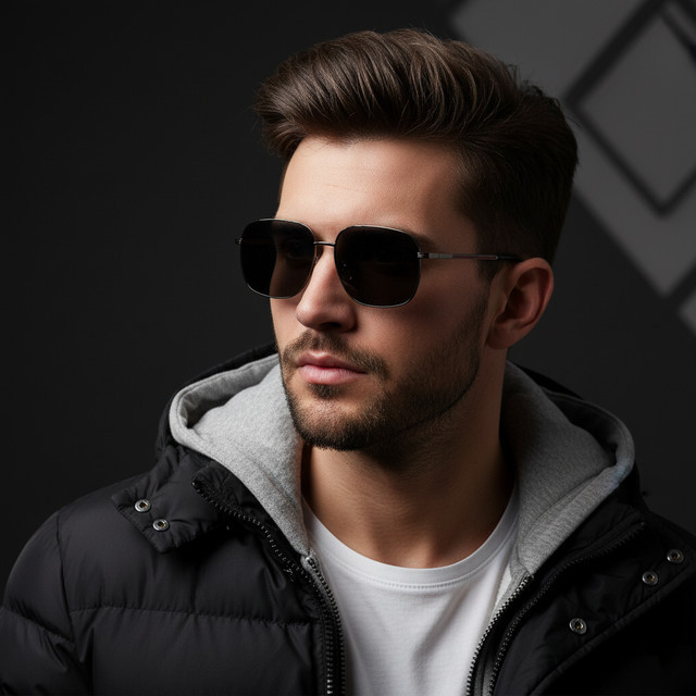 TWOOO Aviator Sonnenbrille, Vollrand, Metall, Gold, Unisex - Bild 1