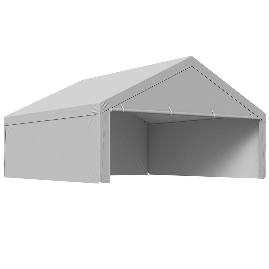 Buying Solutions MB Carport Ersatzdach Grau, Tragbares Garagenzelt mit Seitenwänden aus wasserfestem PE-Gewebe, B/T: 600 x 600 cm - Bild 2