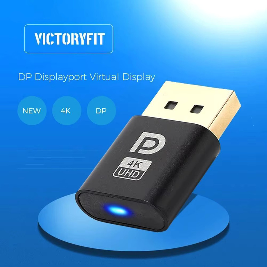 4K Dummy-Stecker DisplayPort Virtueller Display-Adapter EDID Headless-Emulator Ghost-Stecker für PC in Schwarz - Bild 5