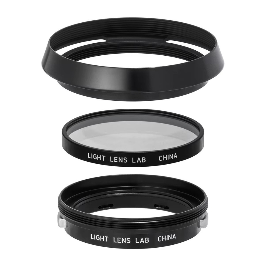 LIGHT LENS LAB Gegenlichtblende L-12504 mit UV-Filter in Schwarz für Leica M 35mm F/2 SUMMILUX und Leica M 35mm F/1.4 SUMMILUX - Bild 3