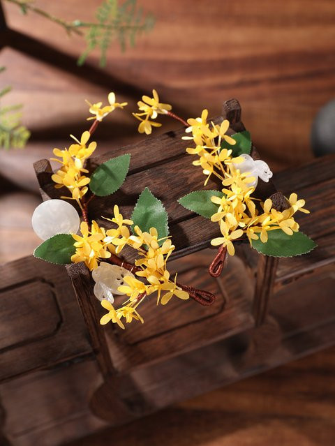 Haarnadel Paar, Shell Anhänger, Osmanthus Design - Bild 1